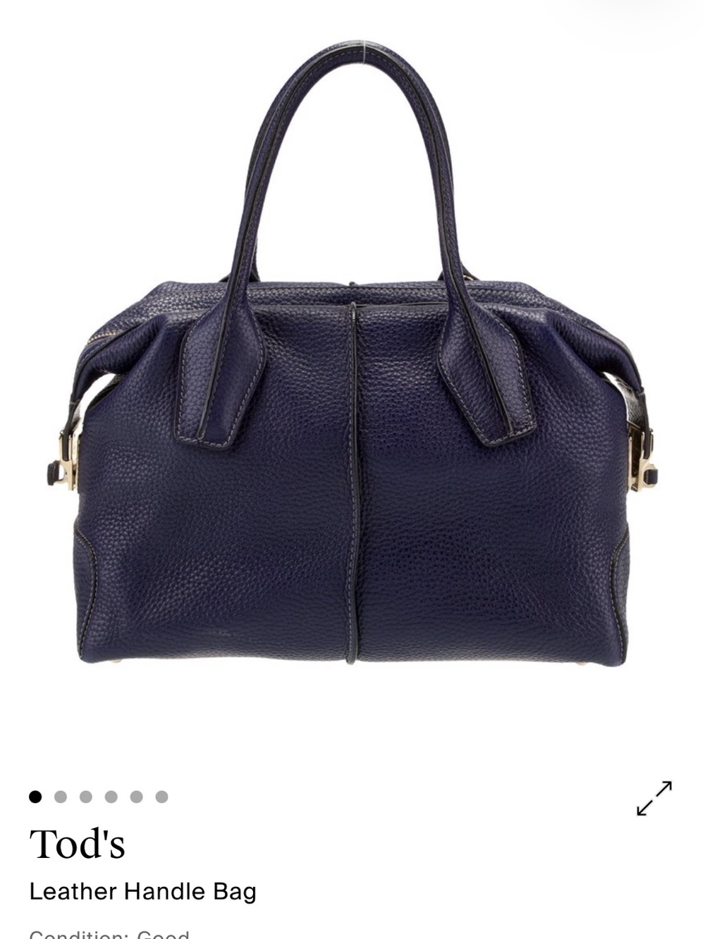Tod's Blue Leather Handbag - Picture 13 of 15